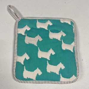 Anthropologie Cotton Scottie Dog Pot Holder